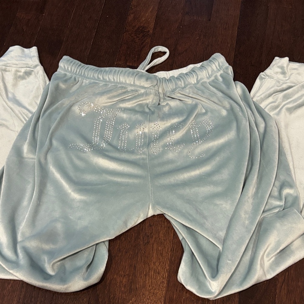 Juicy Couture Light Blue Velour pants